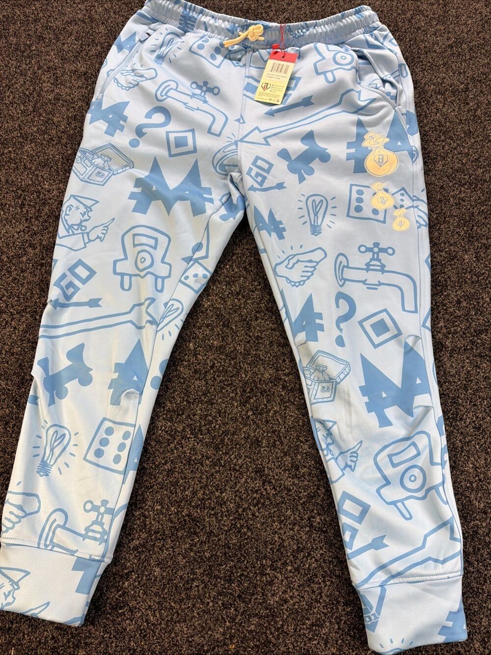 Baseball Lifestyle 101 x Monopoly Grand Slam Joggers Mens XL Blue NWT
